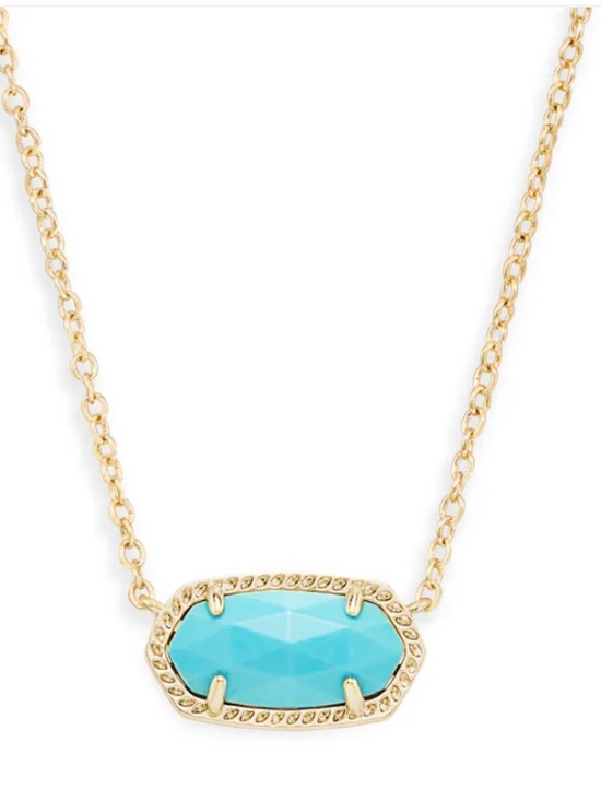 Kendra Scott Jewelry - Kendra Scott Gold Necklace with Turquoise Blue Stone